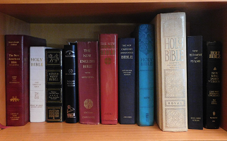 The Bibles on my shelf